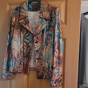 CLARA SUNWOO Multicolor Tropical Blazer